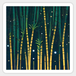 A forest of bamboo Sticker